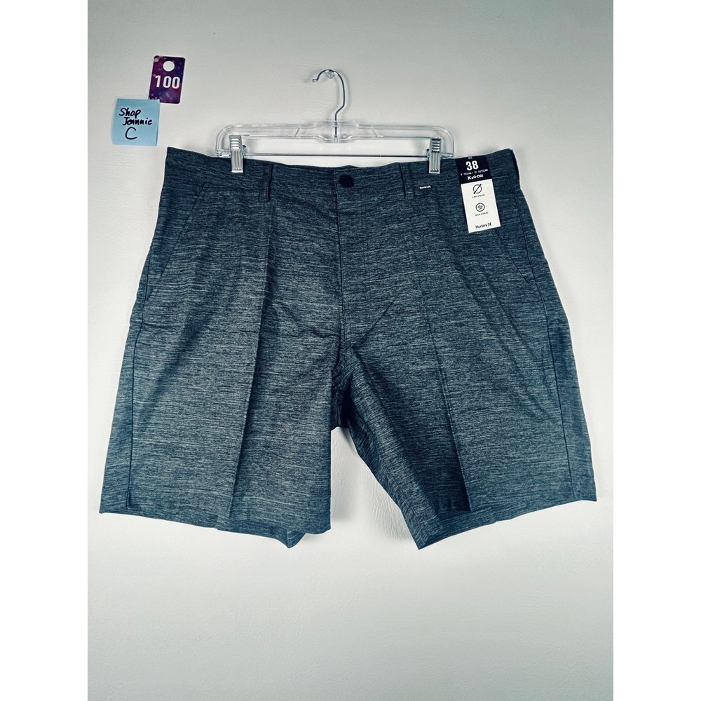 Hurley Mens H20 Dri Shorts Size 38 Black Heather Performance Casual Streetwear - Picture 3 of 5